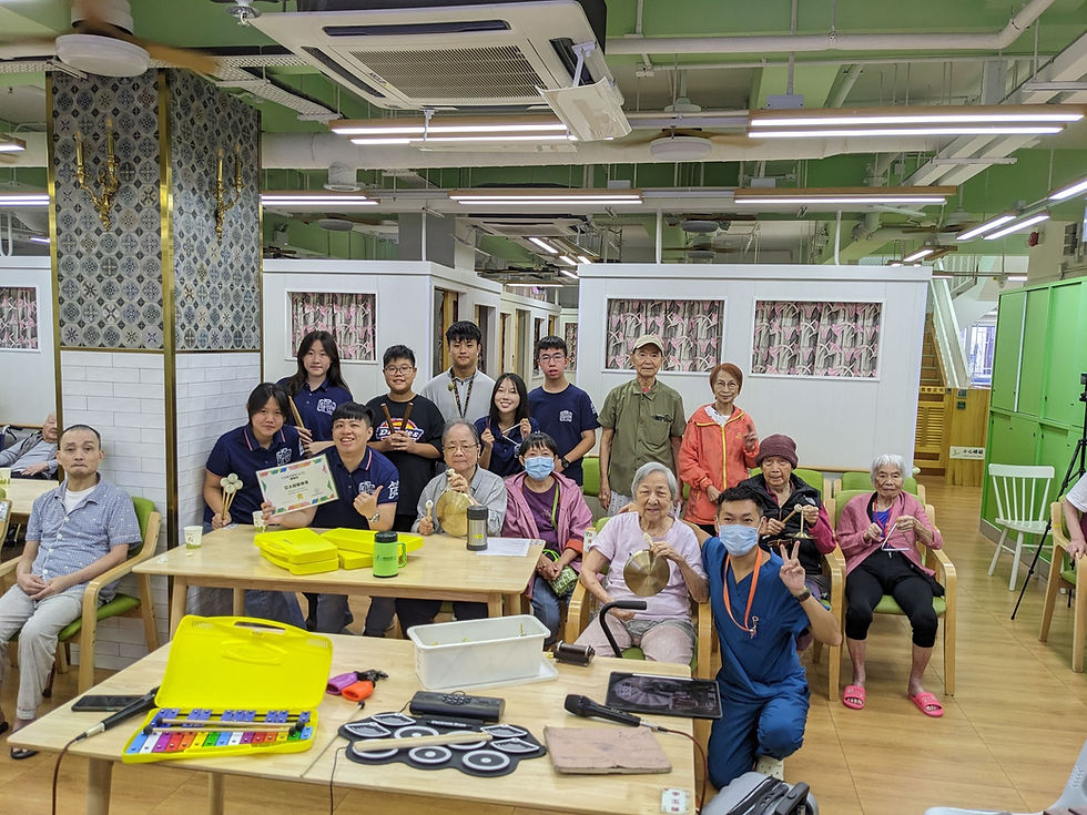 篋敲擊樂團兩度獻藝綠山居,節奏暖夕阳,愛心傳灣仔