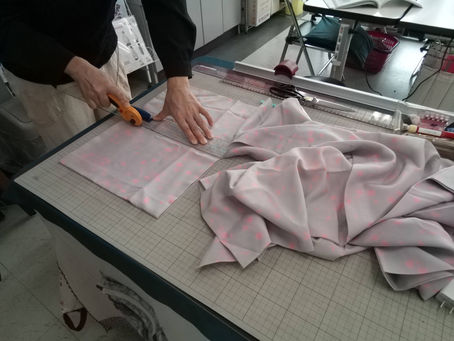 着物リメイク 長襦袢でカシュクールワンピース