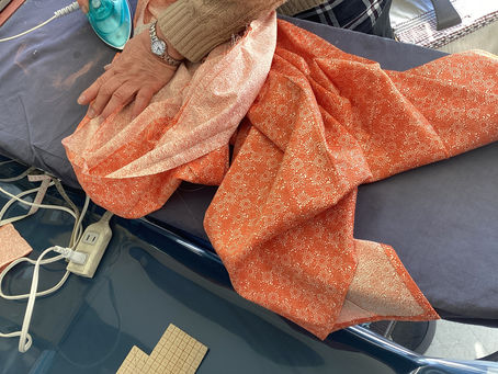 着物リメイクでセットアップ作り