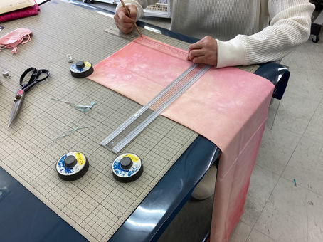 ハワイアンキルトの裁断