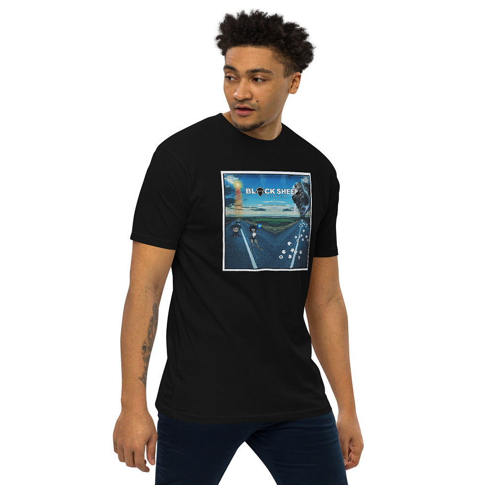 Thumbnail: fork road Men’s premium heavyweight tee