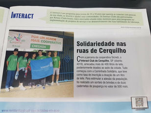 CLUBE DO NOSSO DISTRITO NA REVISTA "ROTARY BRASIL"