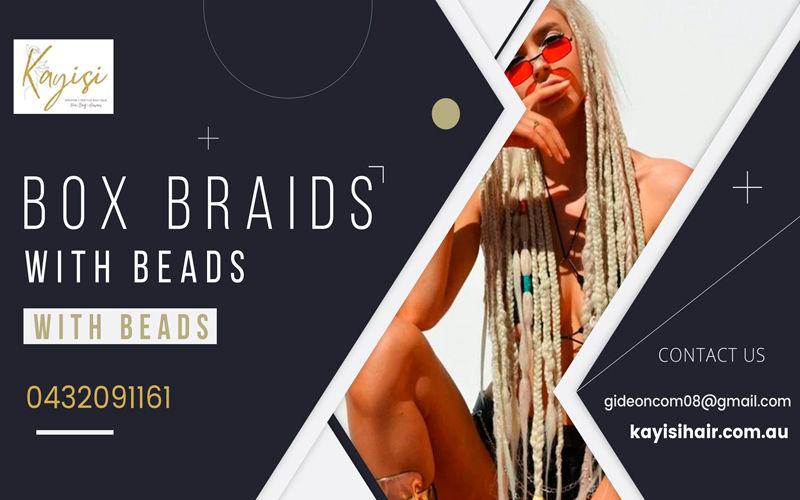 Box braids with beads Gold Coast
