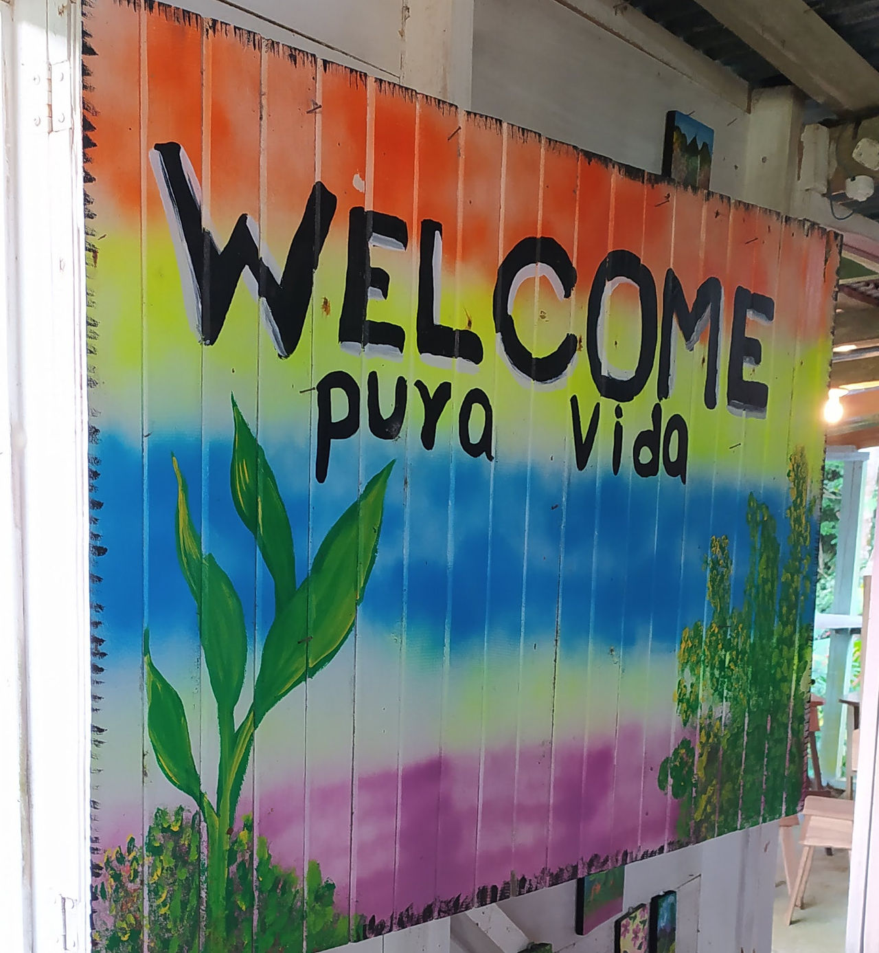 panneau bienvenue pura vida