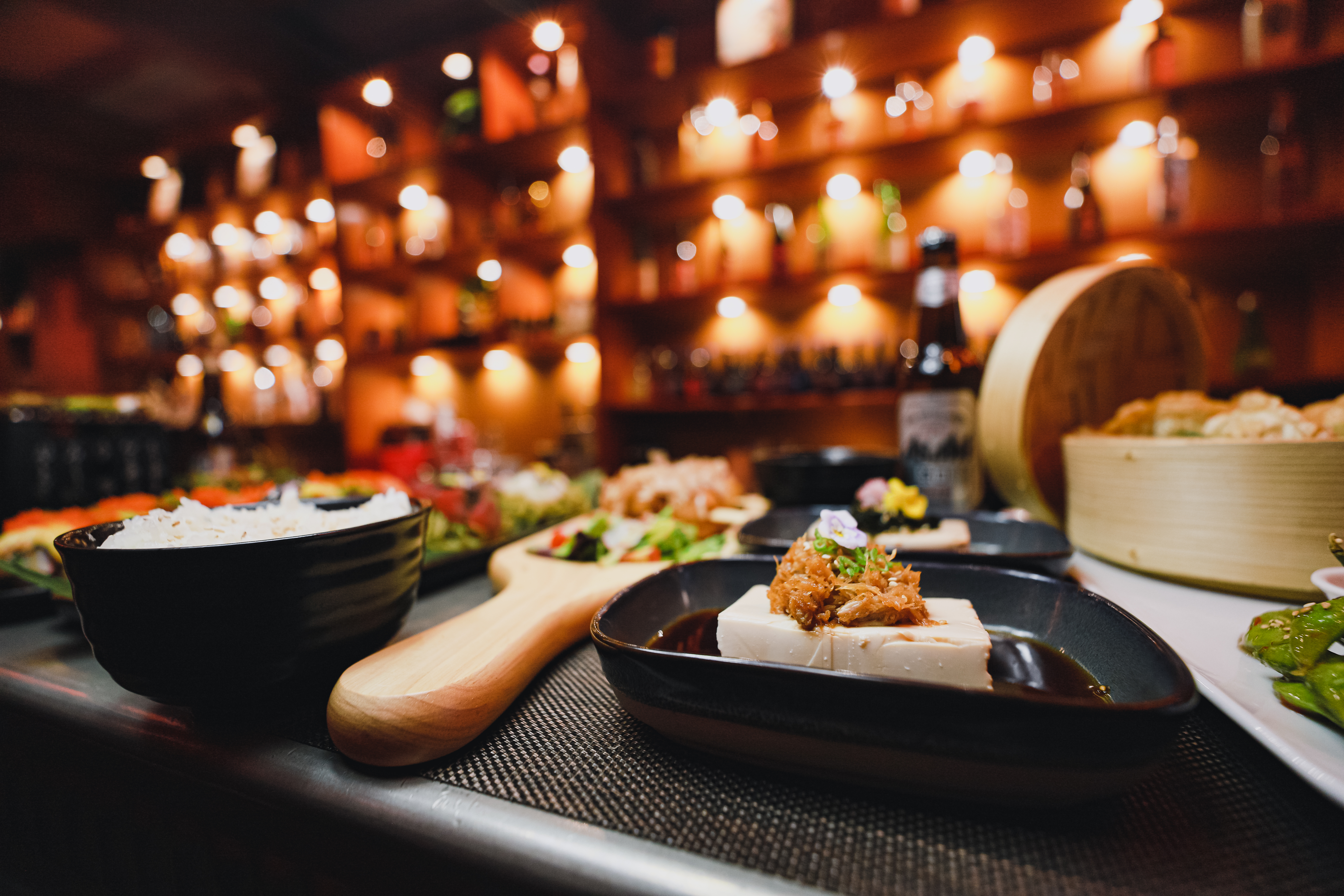 Arranged Food and Objects