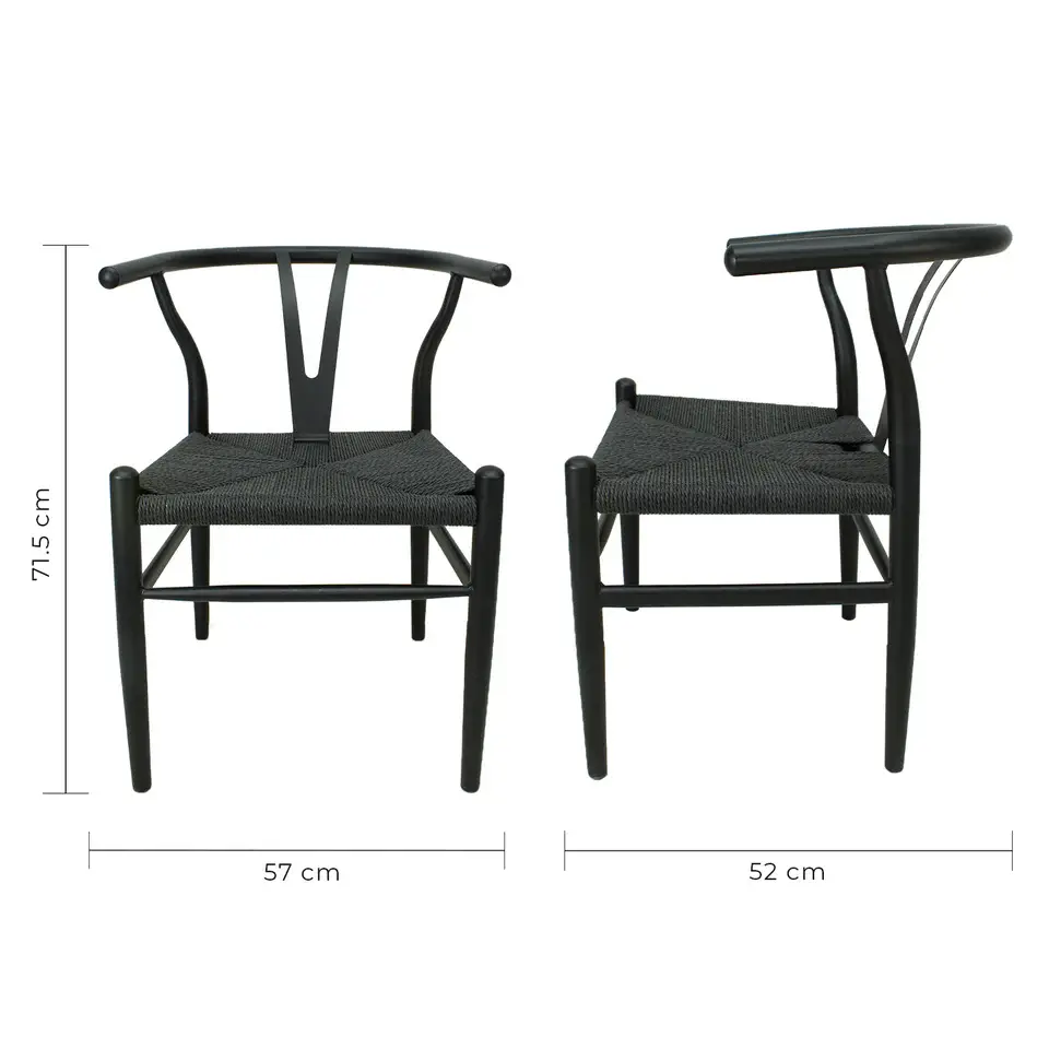 Miniatura: Silla Indiana Metal Negro