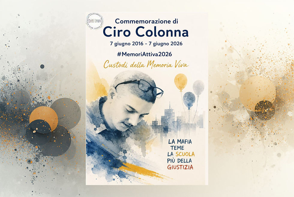 A dieci anni dalla morte di Ciro Colonna, il CNDDU invita le scuole a custodire la memoria delle vittime innocenti delle mafie