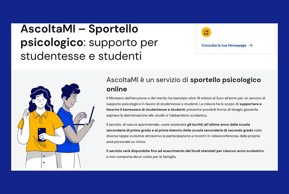 AscoltaMI, disponibile lo sportello psicologico del Ministero: ecco chi può accedere e come fare domanda