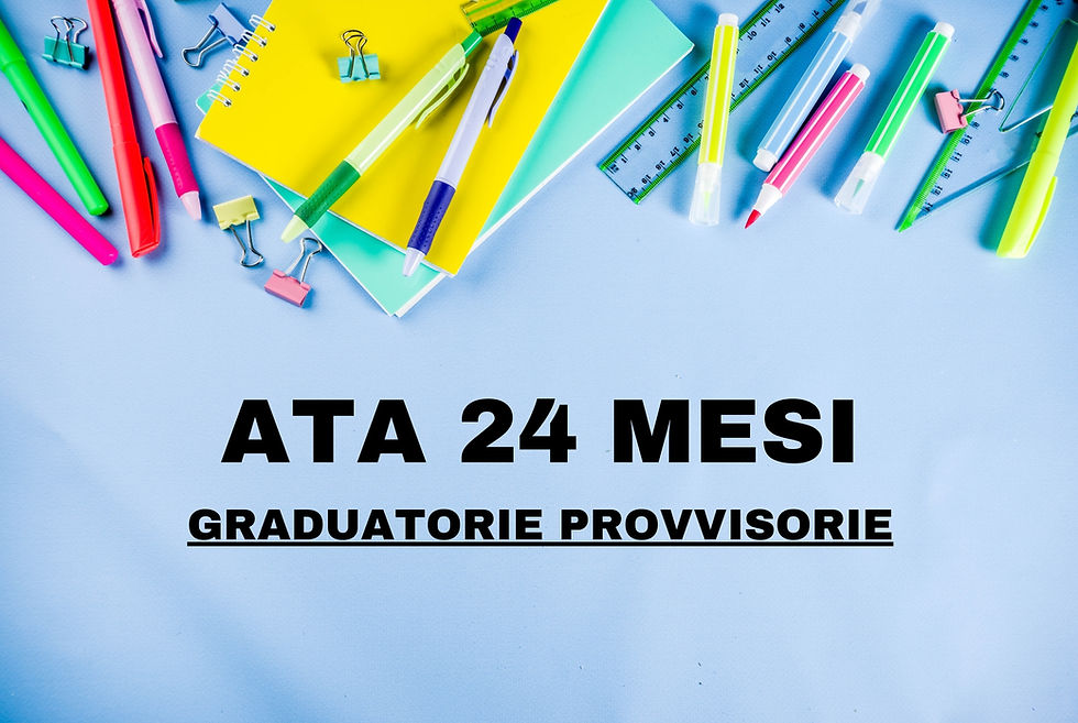 ATA 24 MESI 2024/2025, GRADUATORIE PROVVISORIE E MODELLO PER RECLAMO. ELENCO AGGIORNATO AL 29 LUGLIO