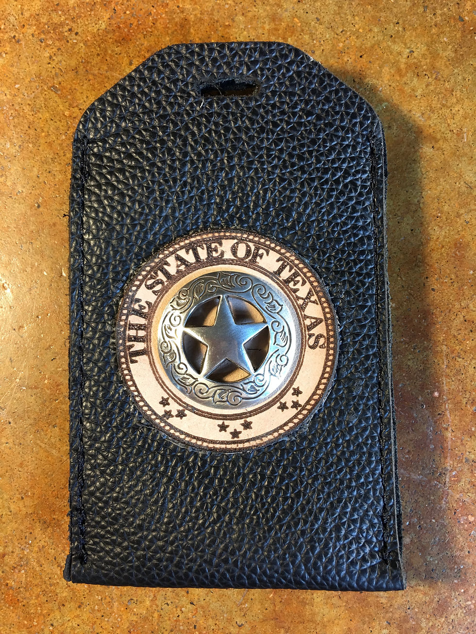 Black Leather ID/Badge Holder