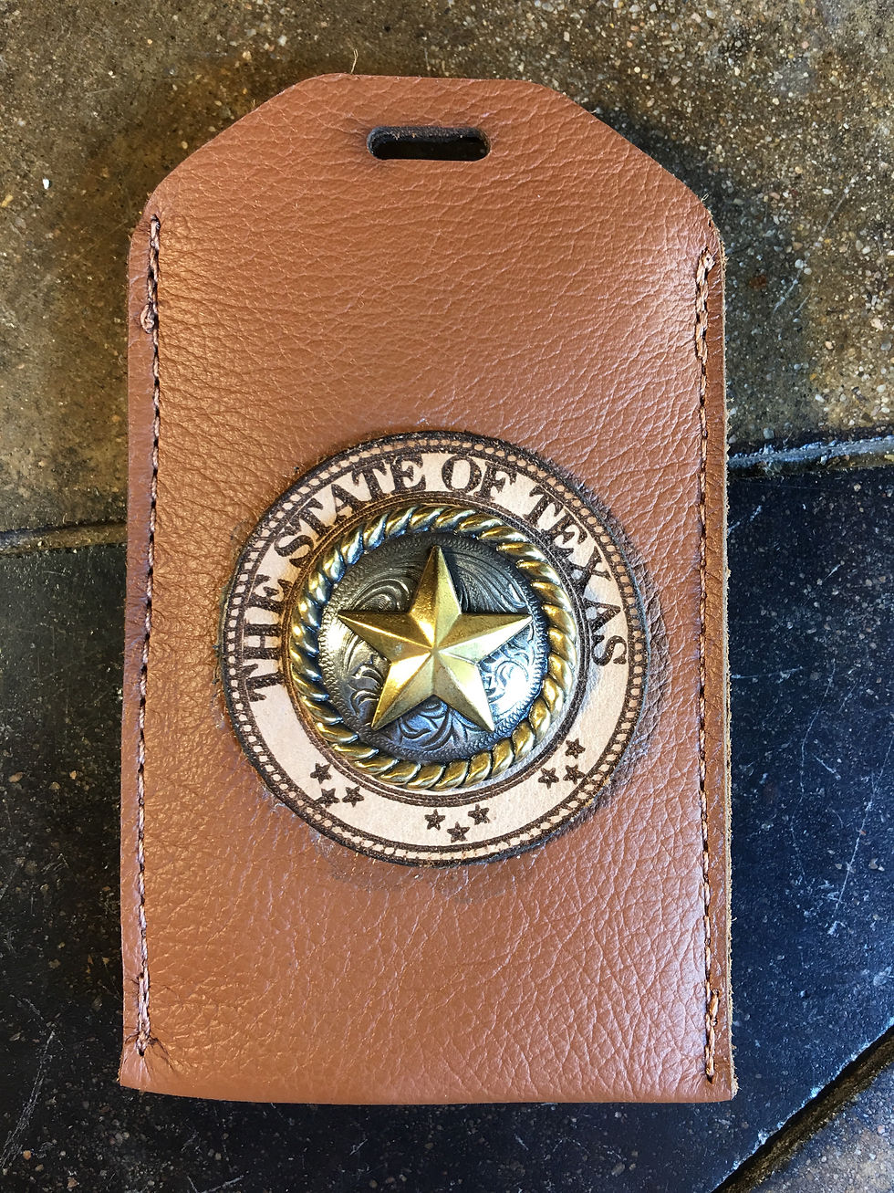 Caramel Leather ID/Badge Holder
