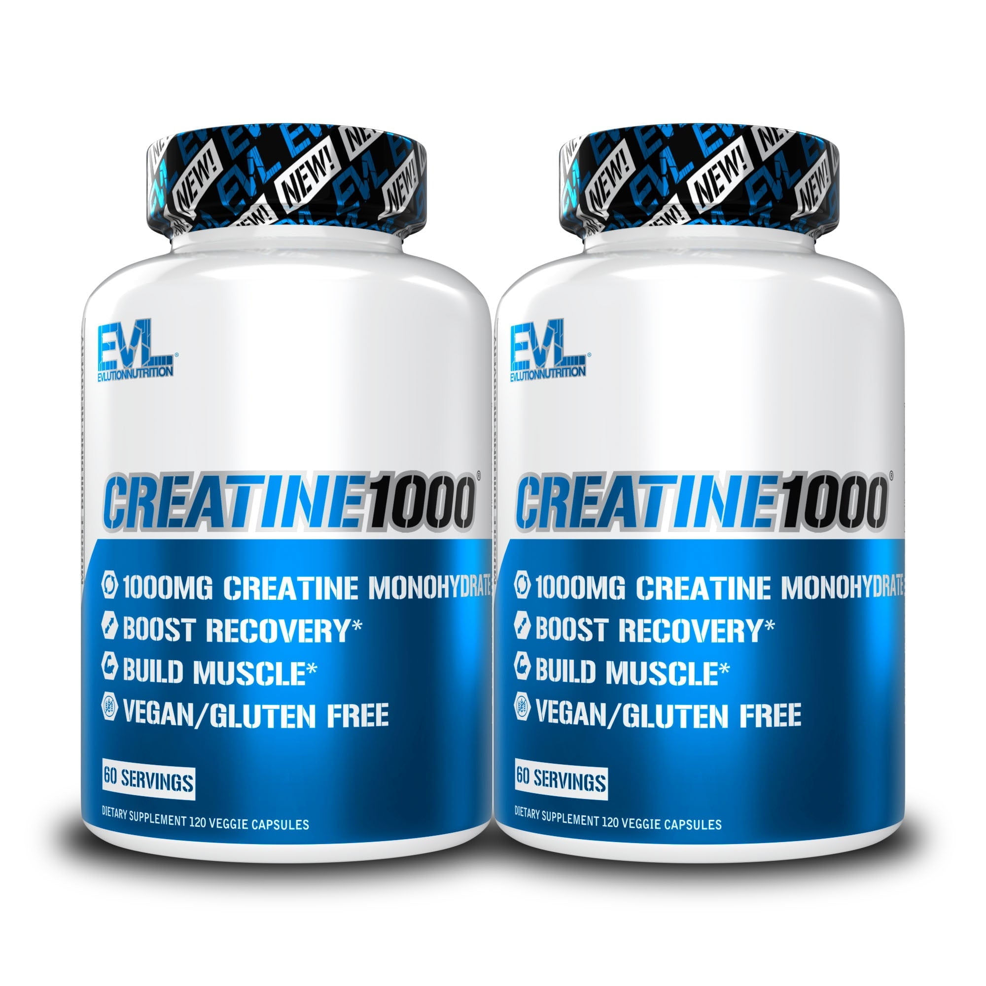 (2 Pack) Creatine Monohydrate Pills 1000Mg/120Ct - Muscle Builder & Recovery Sup