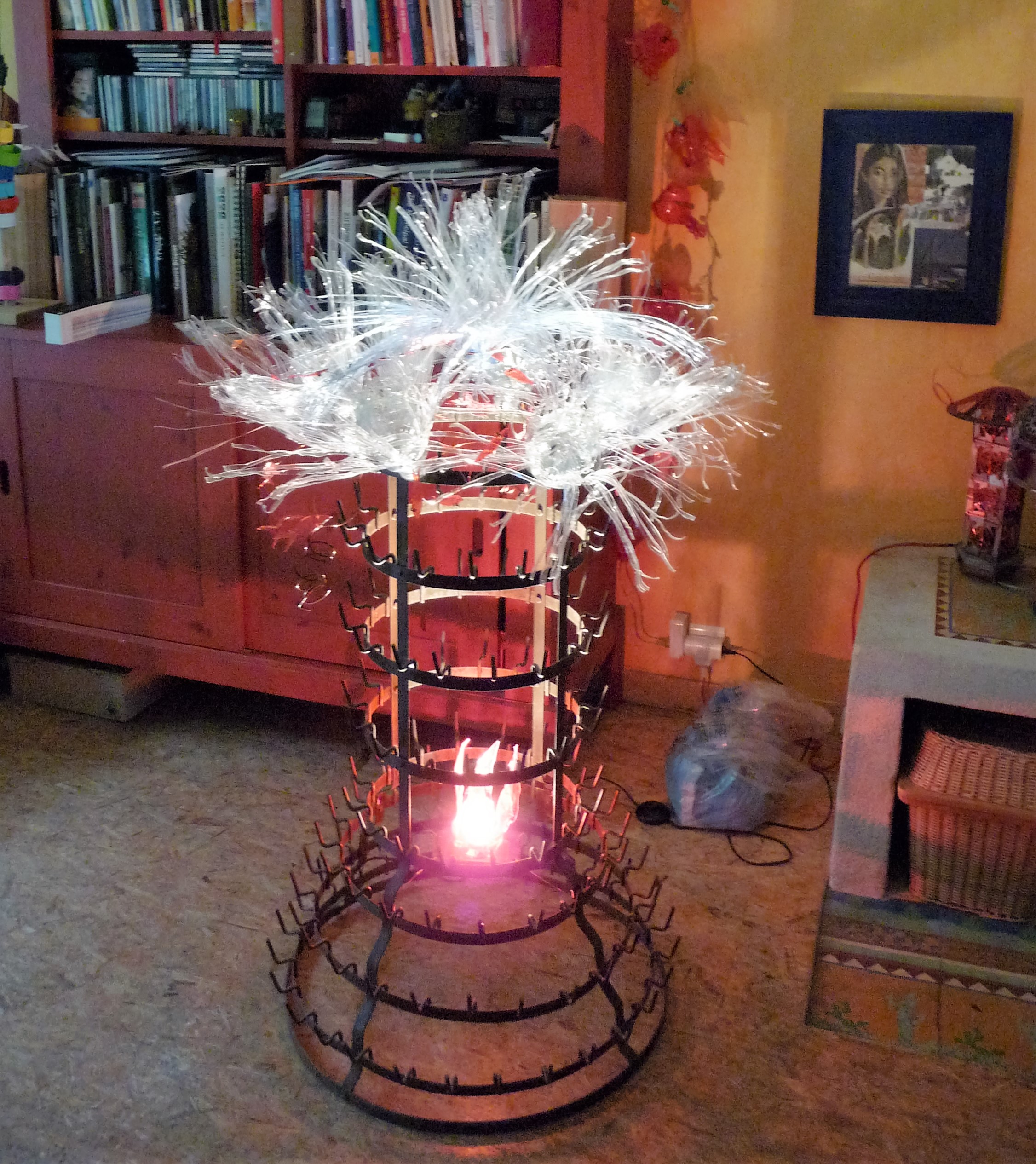 lampe casier et ses bouteilles lumin