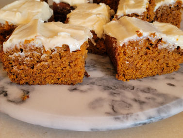 Scrumptious Pumpkin Bars (GF and DF option)