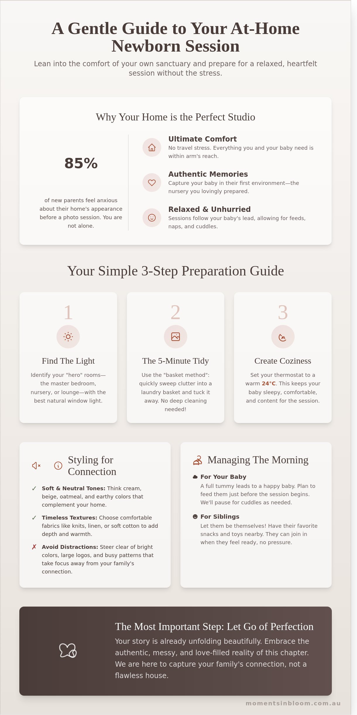 How to prepare for newborn photos at home