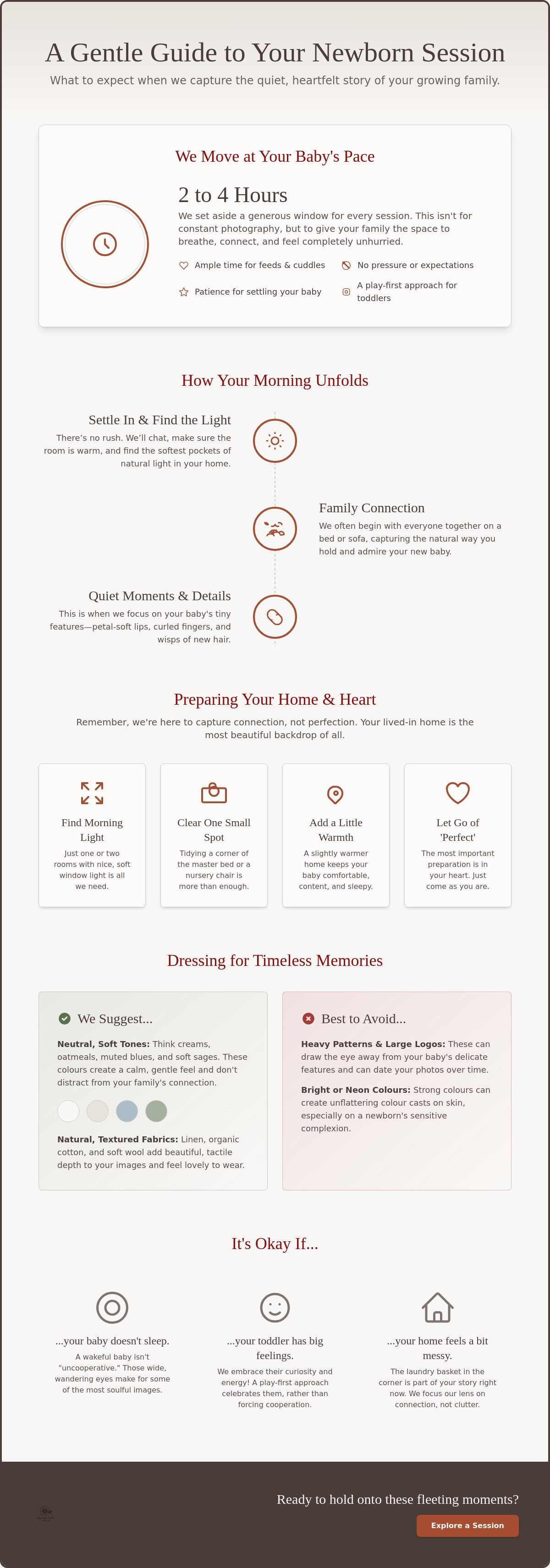 What to expect at a newborn photo session