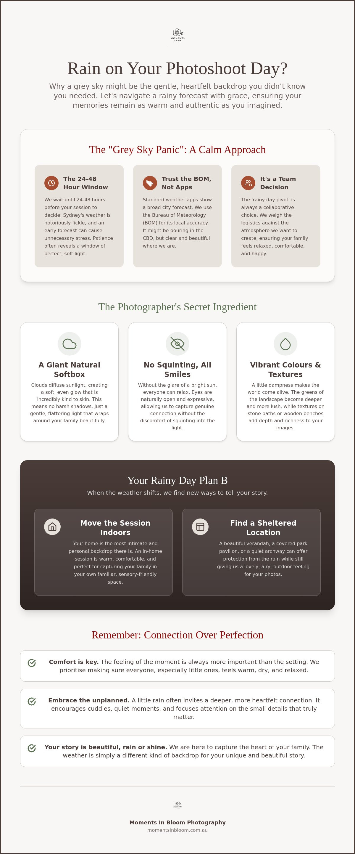 What to do if it rains on photoshoot day