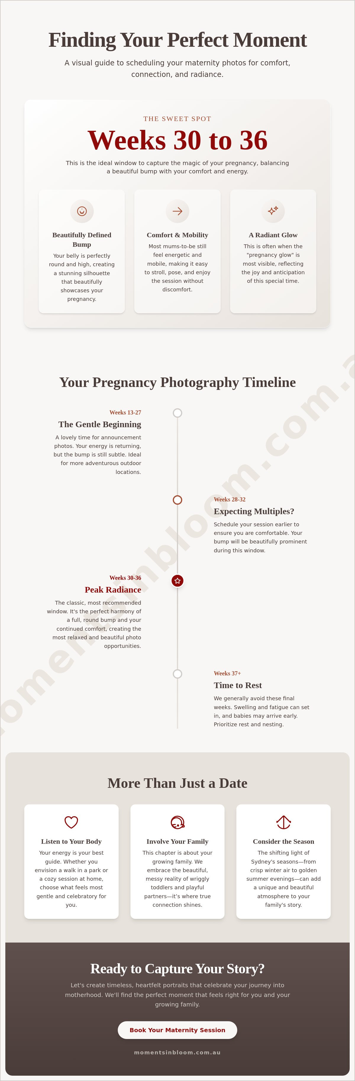 Best time for maternity photos