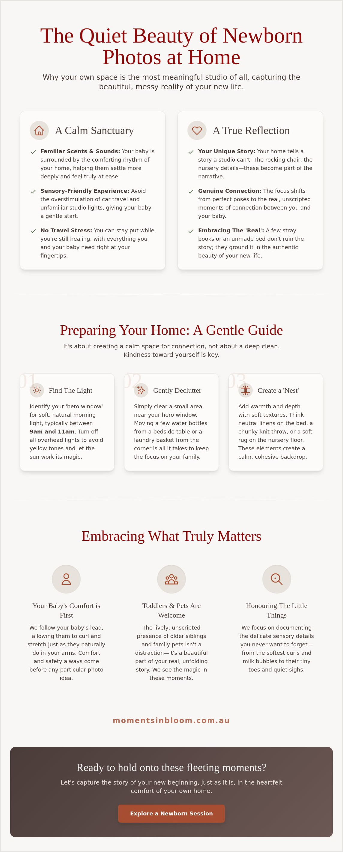 Newborn photos at home