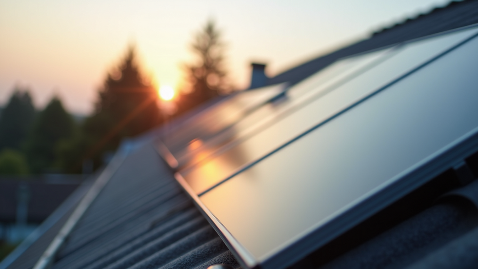Close-up view of solar panels installed on a rooftop