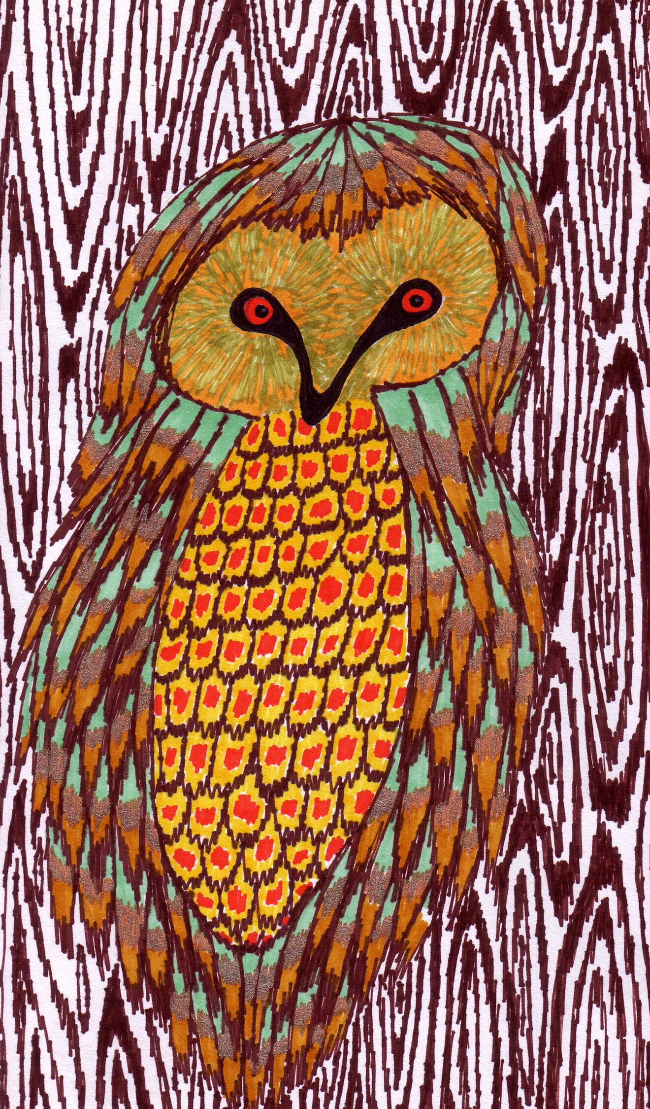 Original Illustration - coruja esperança (hope owl)