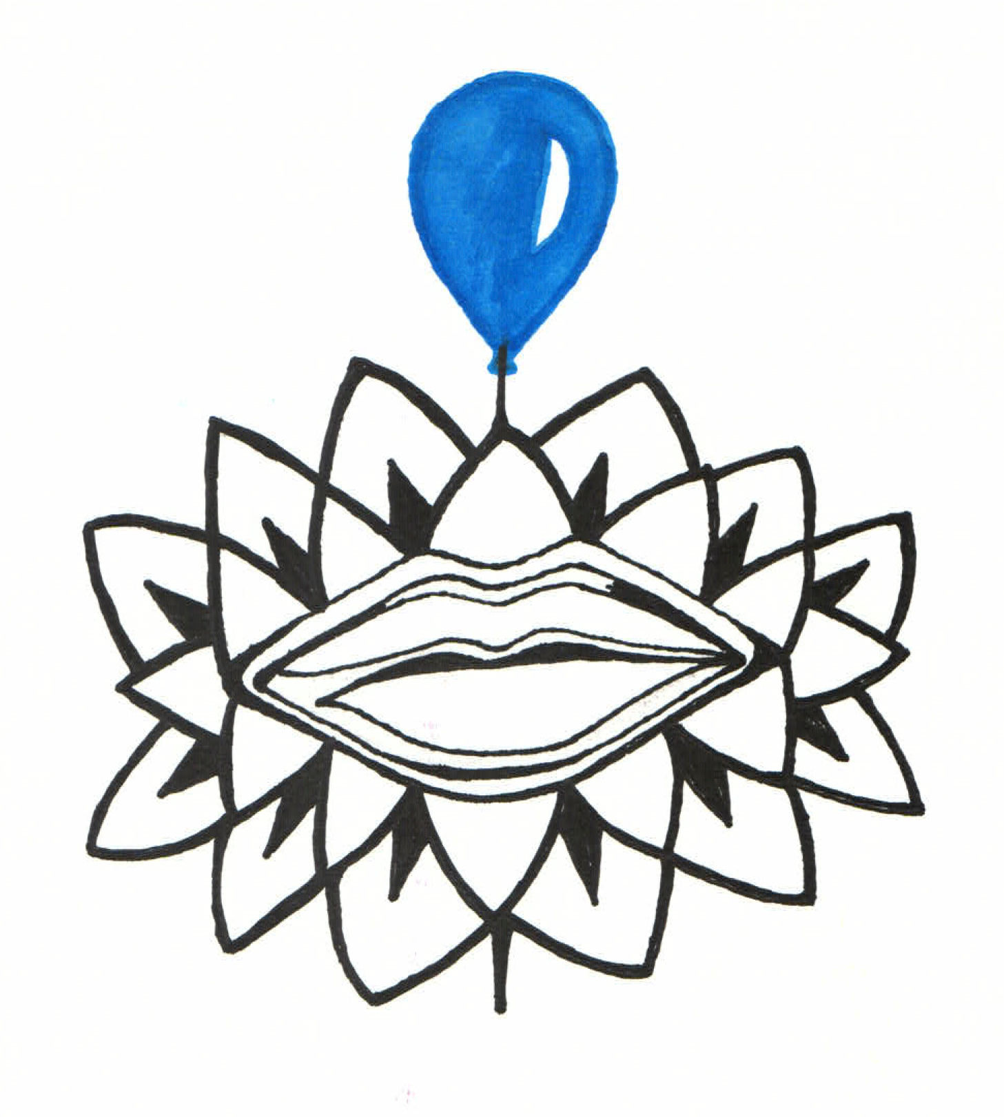 Original Illustration - boca bixiga (balloon mouth)