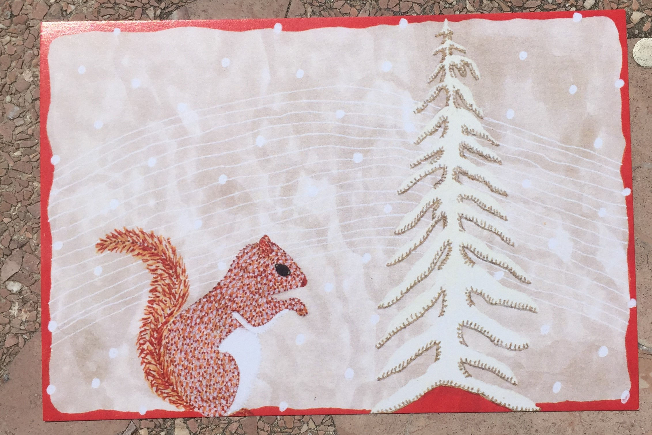 Postcard - esquilo de natal (christmas squirrel)