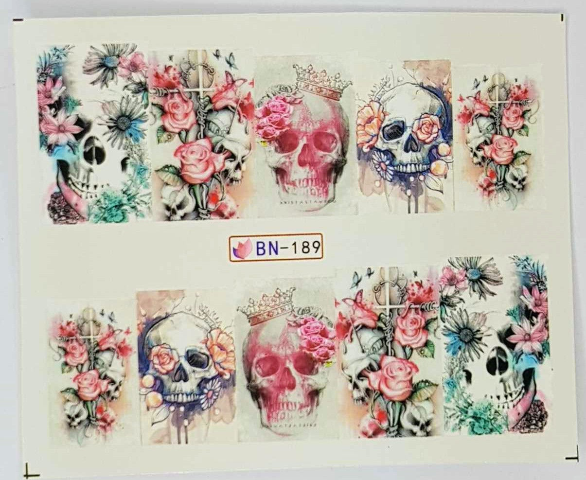 Skull Water Decal BN189