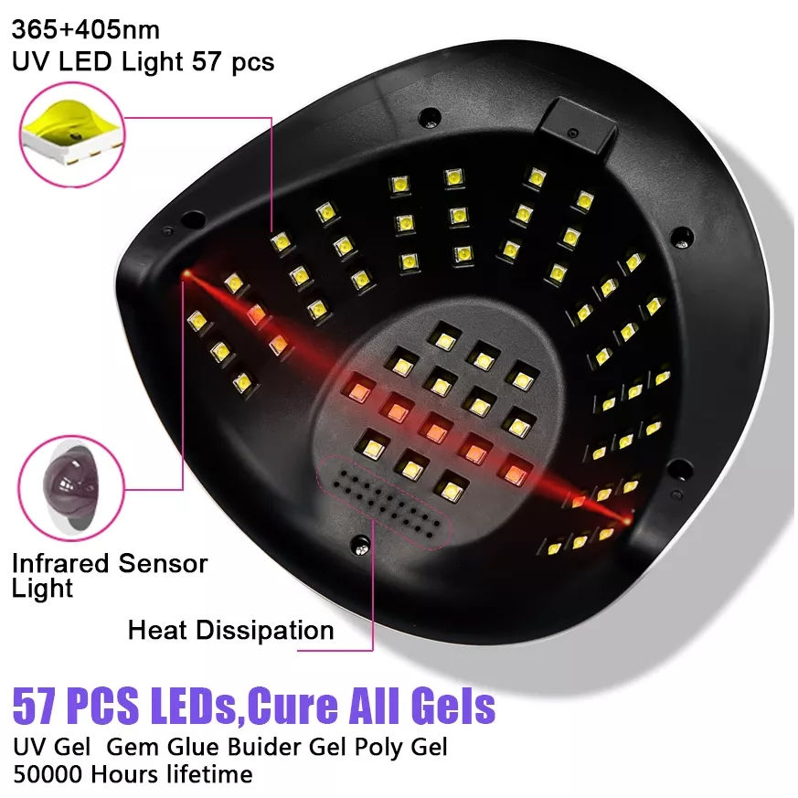 Miniature : 9D High power UV/LED gel nails dryer lamp
114W