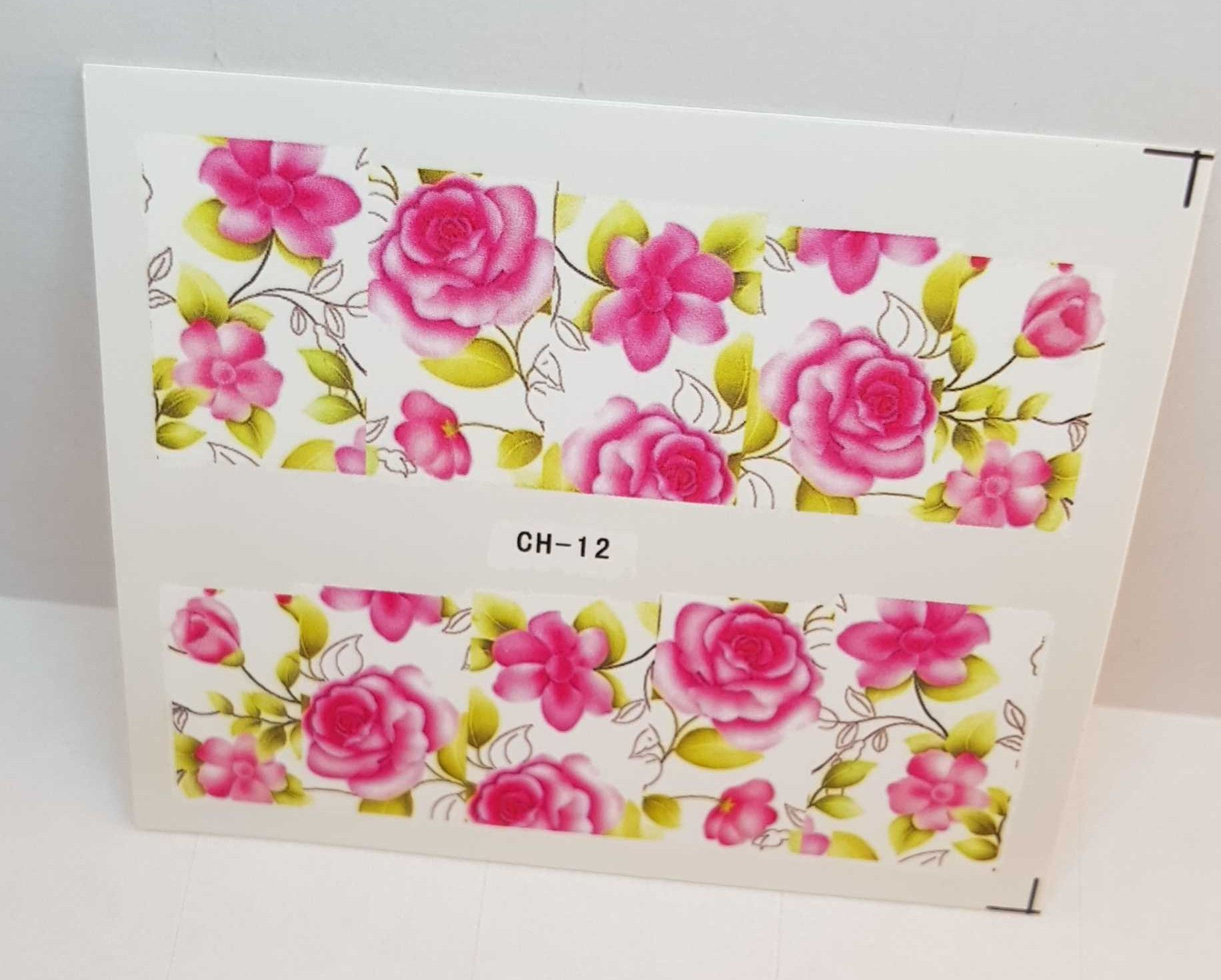 Water Decal Nail Wrap CH - 12
