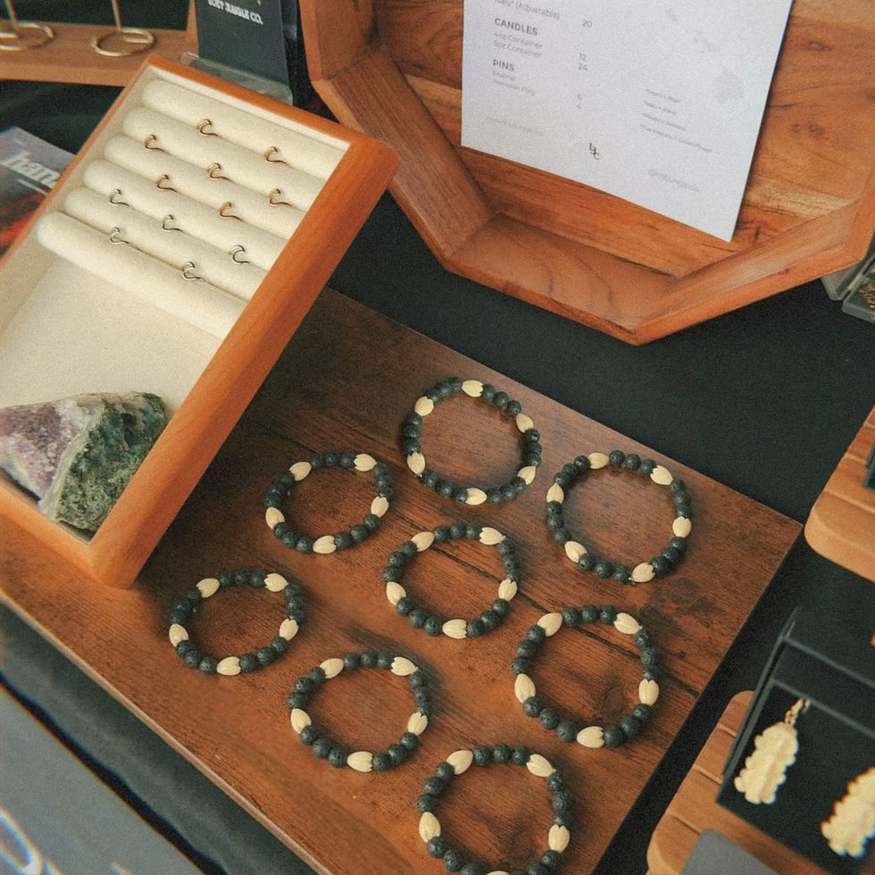 Thumbnail: Pīkake + Basalt Bracelet