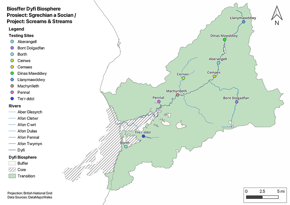The 10 key locations where swift and water surveys took place