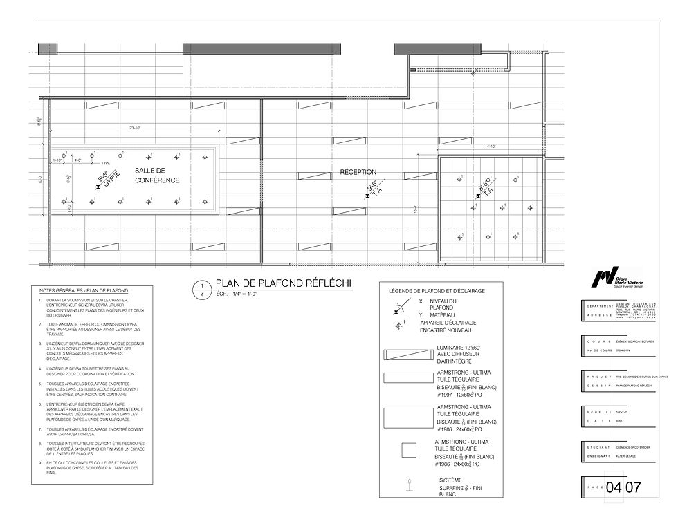 Plan de plafond