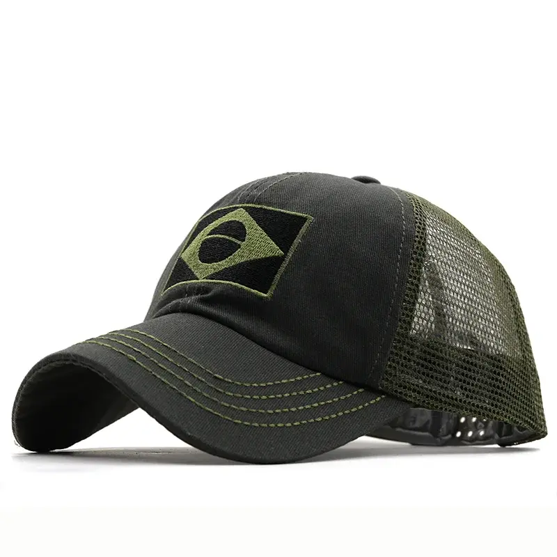Thumbnail: Camouflage Male Baseball Cap Embroidered Brazil FlagTactical Casual Hunting