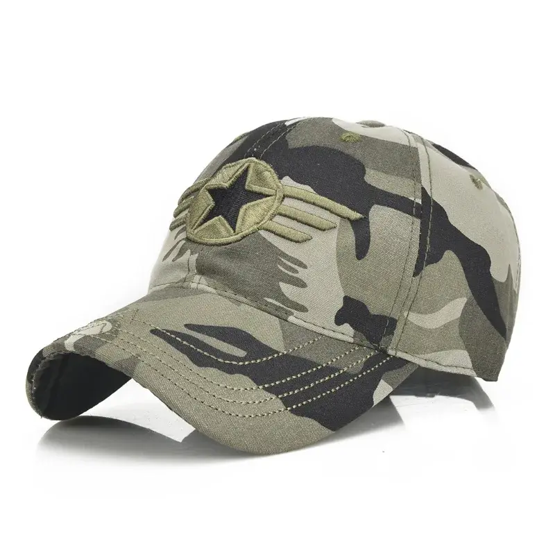 Thumbnail: Camouflage Male Baseball Cap Embroidered Brazil FlagTactical Casual Hunting