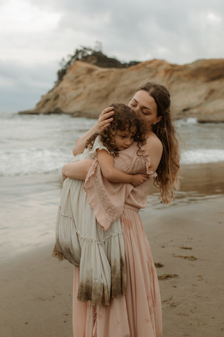 portland family photographer session at the coast