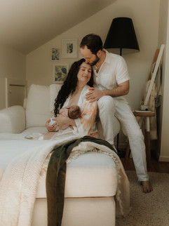 newborn in-home photographer session in portland