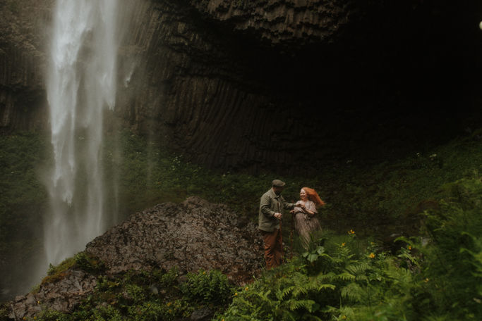 latourell falls in the Columbia river gorge 