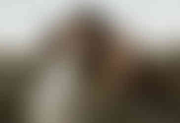 mom and daughter bump noses over wooden fence