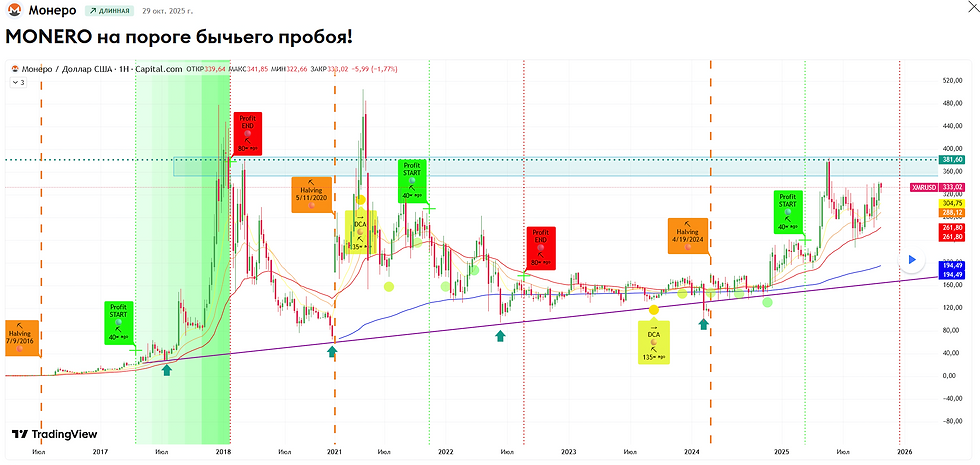 MONERO 🦖: Приватные криптовалютные динозавры на пороге нового бычьего тренда 🚀