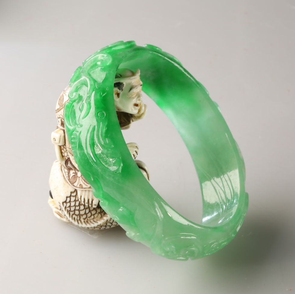 CARVED JADE BANGLE