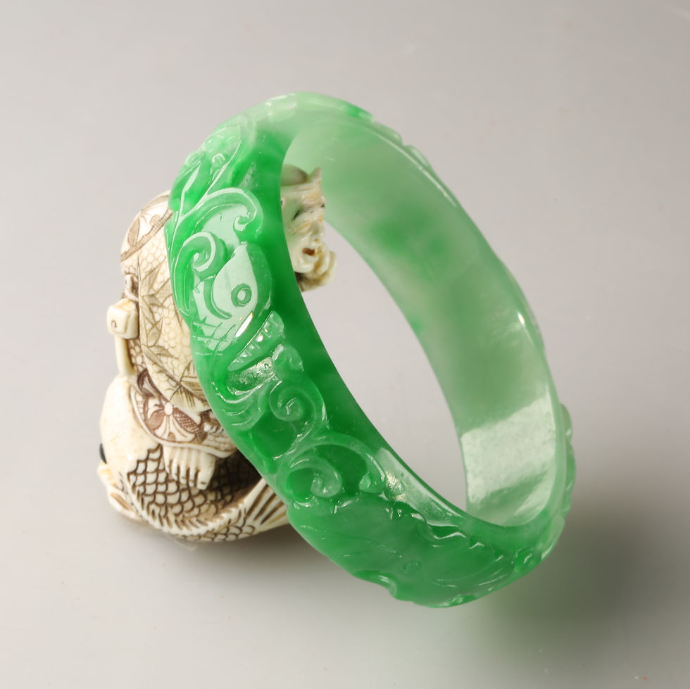 Carved Jade Bangle
