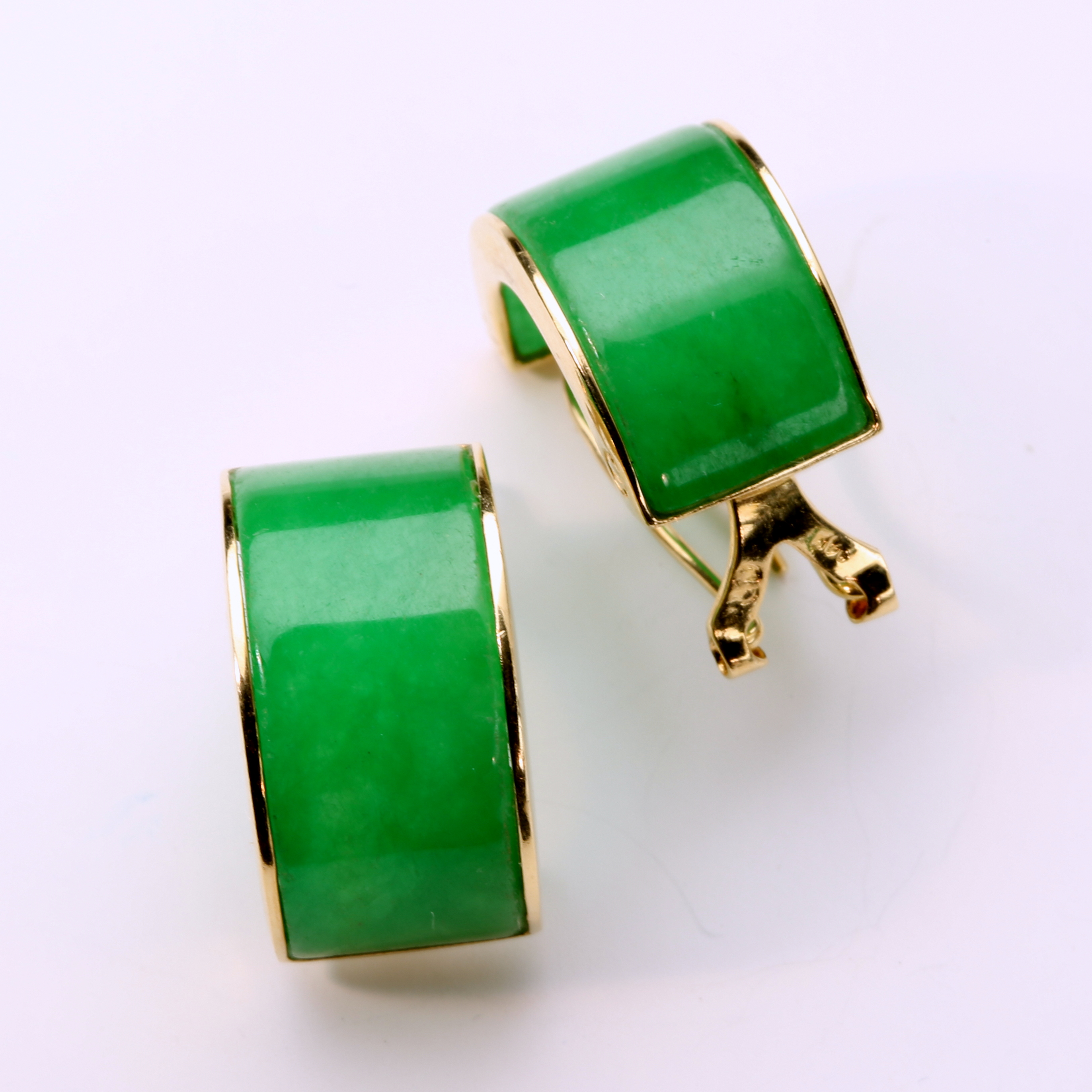Green Jade Earring