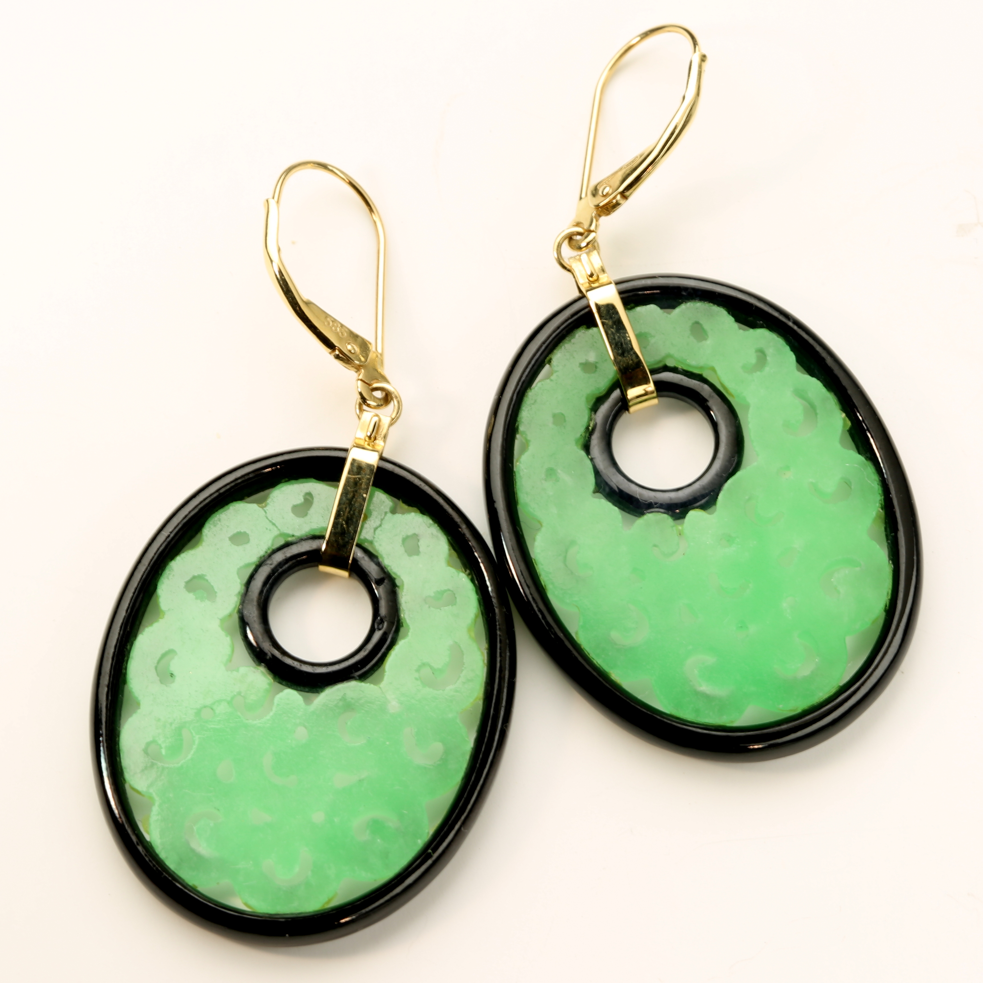 Green Jade Earring