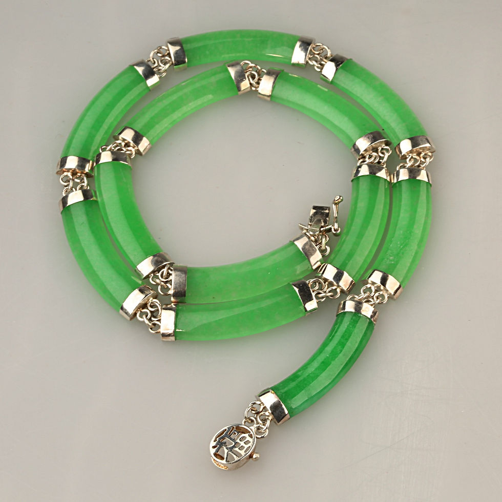 Silver Jade Necklace 4