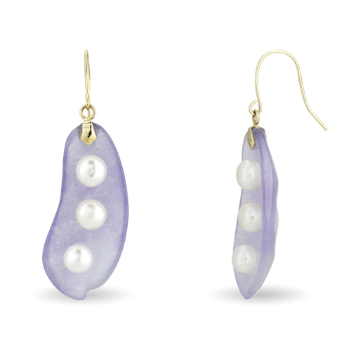 Lavender Jade Earring