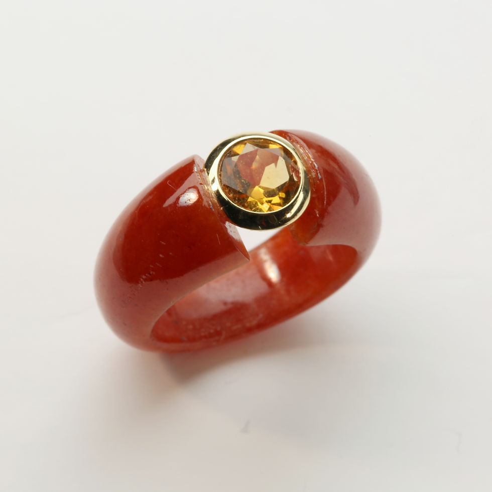 RED JADE RING