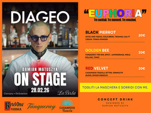 Euphoria: tre cocktail, tre momenti, tre emozioni... Twinkle Agency al fianco di Damian Matuszyk il 28 febbraio a Corvara