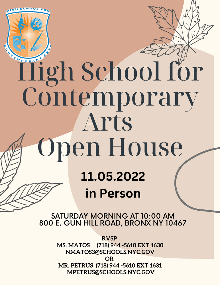 Open House at High School For Contemporary Arts