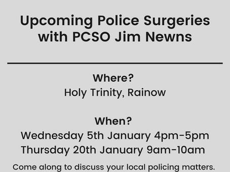 Police Surgeries During January